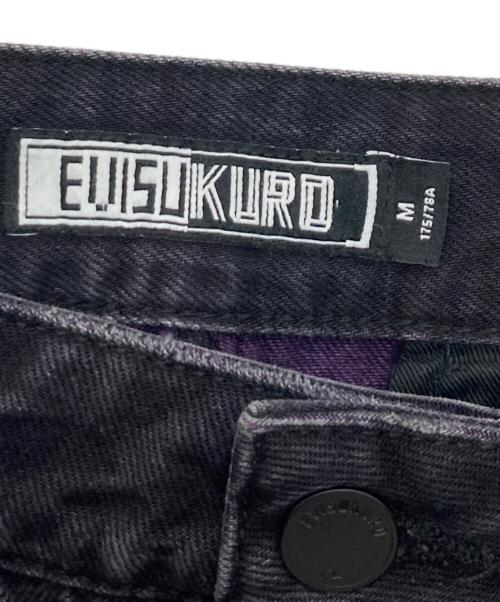 EVISU（エヴィス）EVISU (エヴィス) ツートーンダメージ加工オーバーサイズカーゴパンツ ブラック サイズ:Mの古着・服飾アイテム