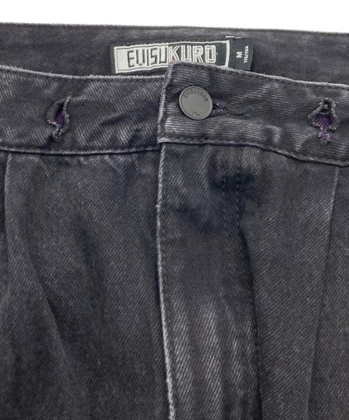 EVISU（エヴィス）EVISU (エヴィス) ツートーンダメージ加工オーバーサイズカーゴパンツ ブラック サイズ:Mの古着・服飾アイテム