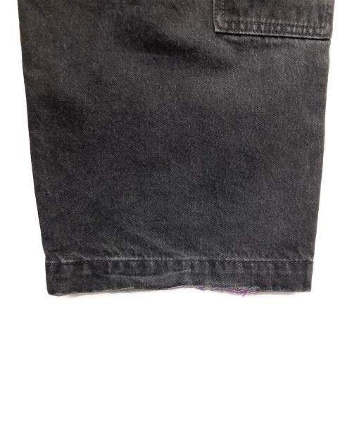EVISU（エヴィス）EVISU (エヴィス) ツートーンダメージ加工オーバーサイズカーゴパンツ ブラック サイズ:Mの古着・服飾アイテム
