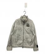 EVISUエヴィス）の古着「All-Over Logo Jacquard Trucker Jacket」｜ホワイト