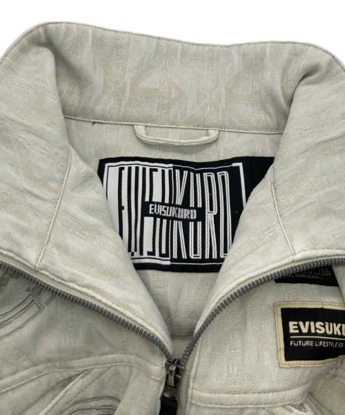 EVISU（エヴィス）EVISU (エヴィス) All-Over Logo Jacquard Trucker Jacket ホワイト サイズ:Sの古着・服飾アイテム