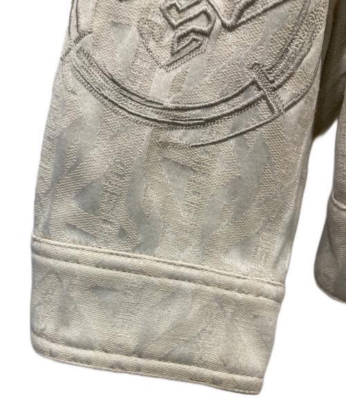 EVISU（エヴィス）EVISU (エヴィス) All-Over Logo Jacquard Trucker Jacket ホワイト サイズ:Sの古着・服飾アイテム