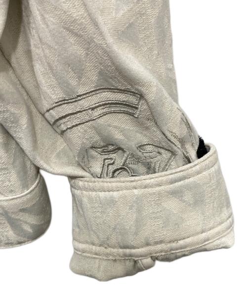 EVISU（エヴィス）EVISU (エヴィス) All-Over Logo Jacquard Trucker Jacket ホワイト サイズ:Sの古着・服飾アイテム