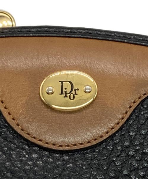 Christian Dior（クリスチャン ディオール）Christian Dior (クリスチャン ディオール) レザーショルダーバッグ ブラックの古着・服飾アイテム
