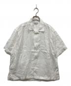 CAHLUMNカウラム）の古着「Linen Open Collar Shirt」｜ホワイト