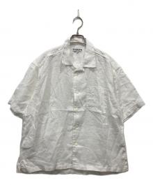 CAHLUMN（カウラム）の古着「Linen Open Collar Shirt」｜ホワイト