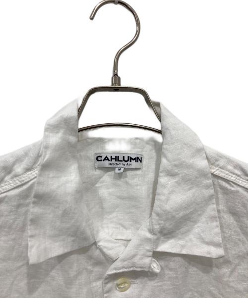 CAHLUMN（カウラム）CAHLUMN (カウラム) Linen Open Collar Shirt ホワイト サイズ:Mの古着・服飾アイテム