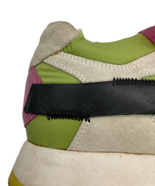 OFFWHITE（オフホワイト）OFFWHITE (オフホワイト) ARROW RUNNING/アロー ランニング グリーン×ピンク サイズ:42の古着・服飾アイテム