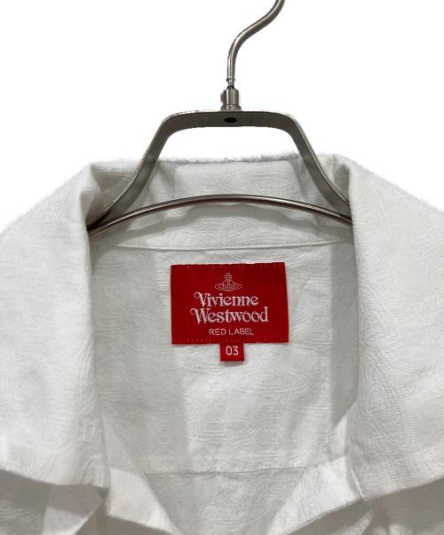 Vivienne Westwood（ヴィヴィアンウエストウッド）Vivienne Westwood (ヴィヴィアンウエストウッド) オーブ総柄リボンシャツ ホワイト サイズ:3の古着・服飾アイテム