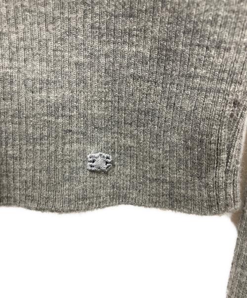 CELINE（セリーヌ）CELINE (セリーヌ) クロップドリブ ショート ニット グレー サイズ:XSの古着・服飾アイテム