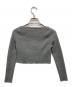CELINE (セリーヌ) クロップドリブ ショート ニット グレー サイズ:XS：30000円