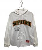 SUPREMEシュプリーム）の古着「20SS Mesh Hooded L/S Baseball Jersey」｜ホワイト