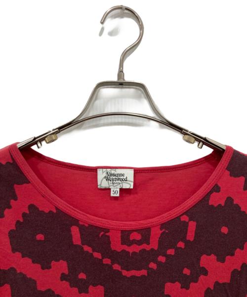 Vivienne Westwood man（ヴィヴィアン ウェストウッド マン）Vivienne Westwood man (ヴィヴィアン ウェストウッド マン) オーブ刺繍プリントTシャツ レッド サイズ:50の古着・服飾アイテム