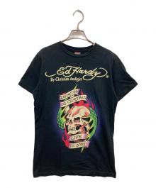 Ed Hardy（エド ハーディー）の古着「スカルプリントTシャツ」｜ブラック