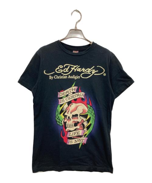 Ed Hardy（エド ハーディー）Ed Hardy (エド ハーディー) スカルプリントTシャツ ブラック サイズ:Sの古着・服飾アイテム