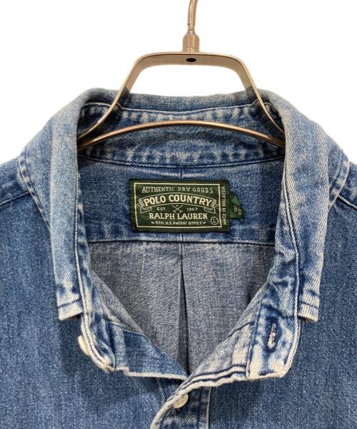 POLO COUNTRY（ポロカントリー）POLO COUNTRY (ポロカントリー) 90’s デニムシャツ インディゴ サイズ:Lの古着・服飾アイテム