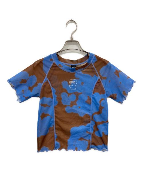 BRAIN DEAD（ブレインデッド）BRAIN DEAD (ブレインデッド) Cloud Blob Hyper Mesh Short Sleeve ブルー×ブラウン サイズ:Mの古着・服飾アイテム
