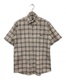 BURBERRY LONDON（バーバリーロンドン）の古着「半袖ノバチェックシアサッカーシャツ」｜ベージュ