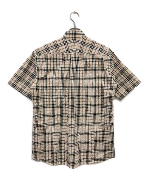 BURBERRY LONDON（バーバリーロンドン）BURBERRY LONDON (バーバリーロンドン) 半袖ノバチェックシアサッカーシャツ ベージュ サイズ:Mの古着・服飾アイテム