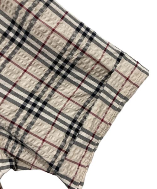 BURBERRY LONDON（バーバリーロンドン）BURBERRY LONDON (バーバリーロンドン) 半袖ノバチェックシアサッカーシャツ ベージュ サイズ:Mの古着・服飾アイテム