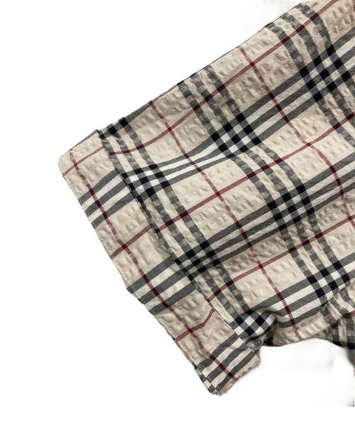 BURBERRY LONDON（バーバリーロンドン）BURBERRY LONDON (バーバリーロンドン) 半袖ノバチェックシアサッカーシャツ ベージュ サイズ:Mの古着・服飾アイテム