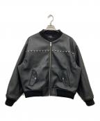AFBエーエフビー）の古着「STUDDED BOMBER JACKET」｜ブラック