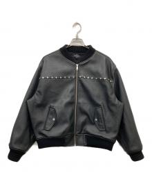 AFB（エーエフビー）の古着「STUDDED BOMBER JACKET」｜ブラック