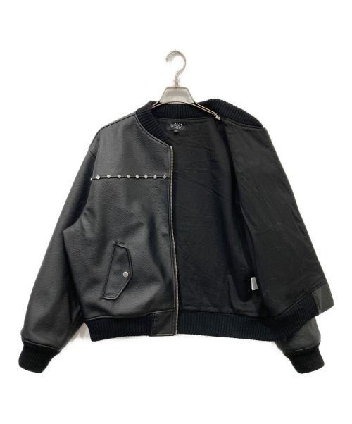 AFB（エーエフビー）AFB (エーエフビー) STUDDED BOMBER JACKET ブラック サイズ:Mの古着・服飾アイテム