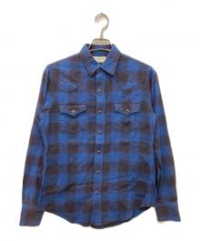 Saint Laurent Paris（サンローランパリ）の古着「チェックシャツ」｜ブルー