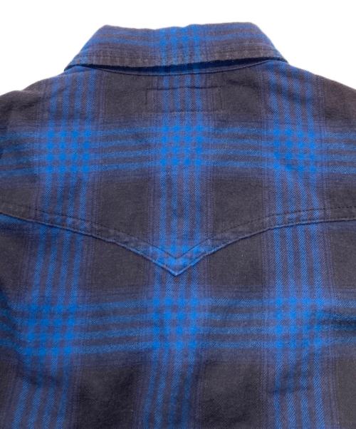 Saint Laurent Paris（サンローランパリ）Saint Laurent Paris (サンローランパリ) チェックシャツ ブルー サイズ:XSの古着・服飾アイテム