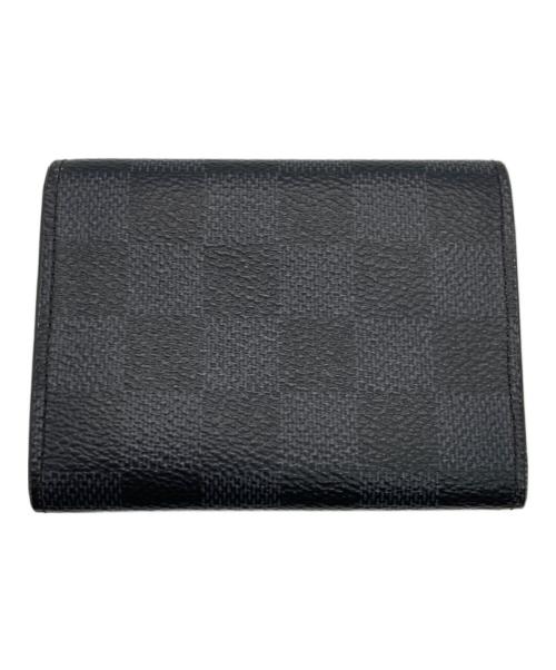 LOUIS VUITTON（ルイ ヴィトン）LOUIS VUITTON (ルイ ヴィトン) アンヴェロップ・カルトドゥヴィジット　ダミエ名刺入れ ブラックの古着・服飾アイテム