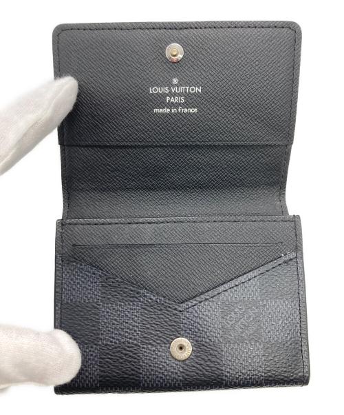 LOUIS VUITTON（ルイ ヴィトン）LOUIS VUITTON (ルイ ヴィトン) アンヴェロップ・カルトドゥヴィジット　ダミエ名刺入れ ブラックの古着・服飾アイテム