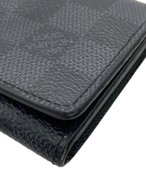 LOUIS VUITTON（ルイ ヴィトン）LOUIS VUITTON (ルイ ヴィトン) アンヴェロップ・カルトドゥヴィジット　ダミエ名刺入れ ブラックの古着・服飾アイテム