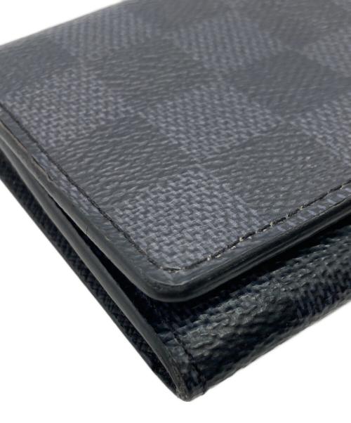 LOUIS VUITTON（ルイ ヴィトン）LOUIS VUITTON (ルイ ヴィトン) アンヴェロップ・カルトドゥヴィジット　ダミエ名刺入れ ブラックの古着・服飾アイテム