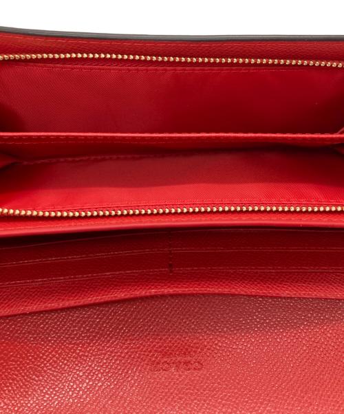 COACH（コーチ）COACH (コーチ) SLIMENVELOPEWALLET CHERRYPRINT ブラウンの古着・服飾アイテム