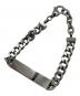 DIESEL (ディーゼル) ロゴプレートブレスレット シルバー：7000円