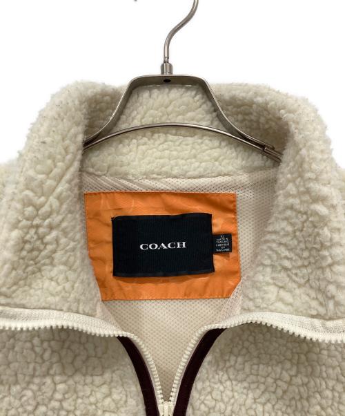 COACH（コーチ）COACH (コーチ) ナイロン切替ボアジャケット ベージュ サイズ:XLの古着・服飾アイテム