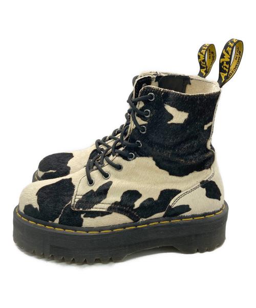 Dr.Martens（ドクターマーチン）Dr.Martens (ドクターマーチン) Jadon 8-Eye Boot COW ホワイト×ブラック サイズ:UK7の古着・服飾アイテム