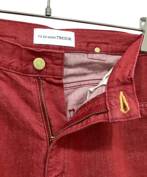 Tu es mon TRESOR（トゥ エ モン トレゾア）Tu es mon TRESOR (トゥ エ モン トレゾア) THE TOPAZ Jean レッド サイズ:W28の古着・服飾アイテム