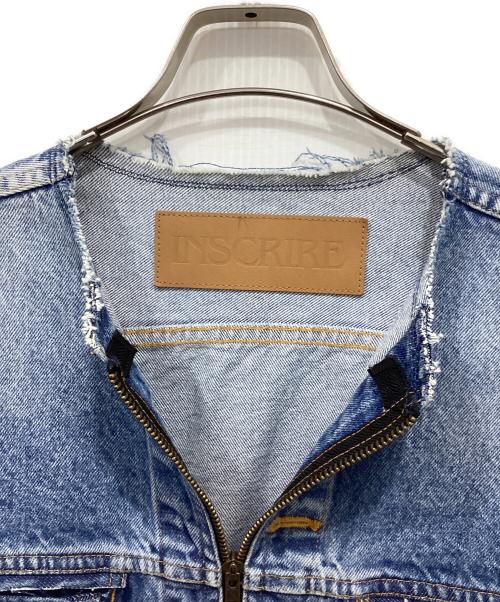INSCRIRE（アンスクリア）INSCRIRE (アンスクリア) デニムジップジャケット インディゴ サイズ:38の古着・服飾アイテム