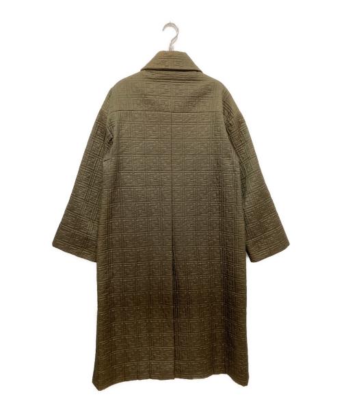 FENDI（フェンディ）FENDI (フェンディ) ズッカ柄キルティングコート カーキ サイズ:38の古着・服飾アイテム
