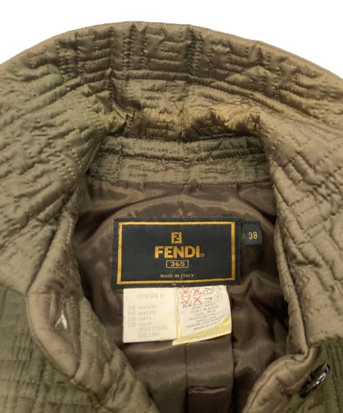 FENDI（フェンディ）FENDI (フェンディ) ズッカ柄キルティングコート カーキ サイズ:38の古着・服飾アイテム