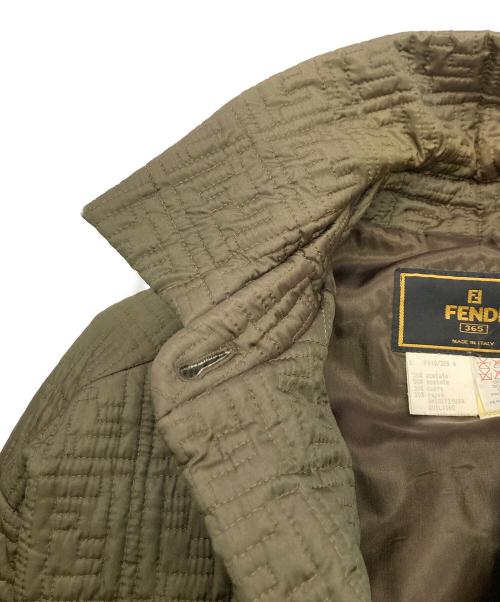 FENDI（フェンディ）FENDI (フェンディ) ズッカ柄キルティングコート カーキ サイズ:38の古着・服飾アイテム