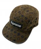 SUPREMEシュプリーム）の古着「Flocked Denim Camp Cap」｜カーキ