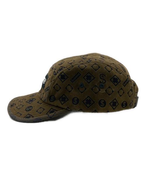 SUPREME（シュプリーム）Supreme (シュプリーム) Flocked Denim Camp Cap カーキの古着・服飾アイテム