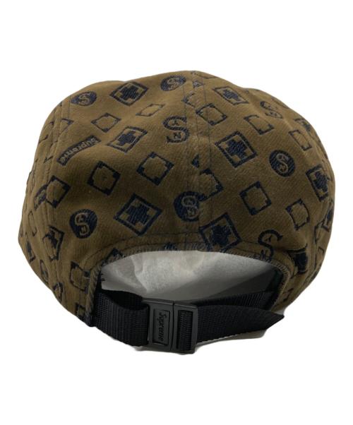 SUPREME（シュプリーム）Supreme (シュプリーム) Flocked Denim Camp Cap カーキの古着・服飾アイテム