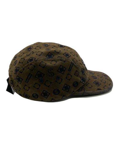 SUPREME（シュプリーム）Supreme (シュプリーム) Flocked Denim Camp Cap カーキの古着・服飾アイテム