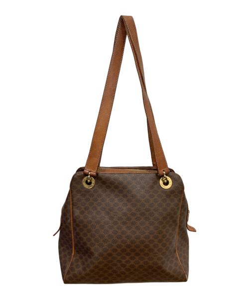 CELINE（セリーヌ）CELINE (セリーヌ) マカダム柄ショルダーバッグ ブラウンの古着・服飾アイテム