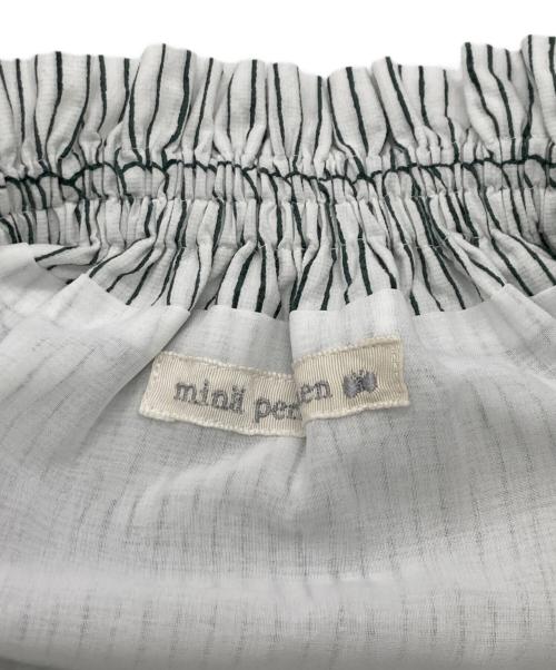 mina perhonen（ミナ ペルホネン）mina perhonen (ミナ ペルホネン) misty line スカート ホワイト×ブラック サイズ:36の古着・服飾アイテム