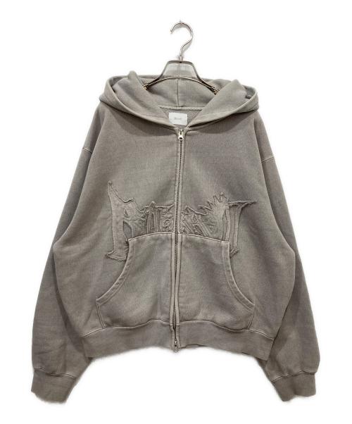 BLESS U（ブレスユー）BLESS U (ブレスユー) Pigment Zip Hoodie グレー サイズ:Lの古着・服飾アイテム